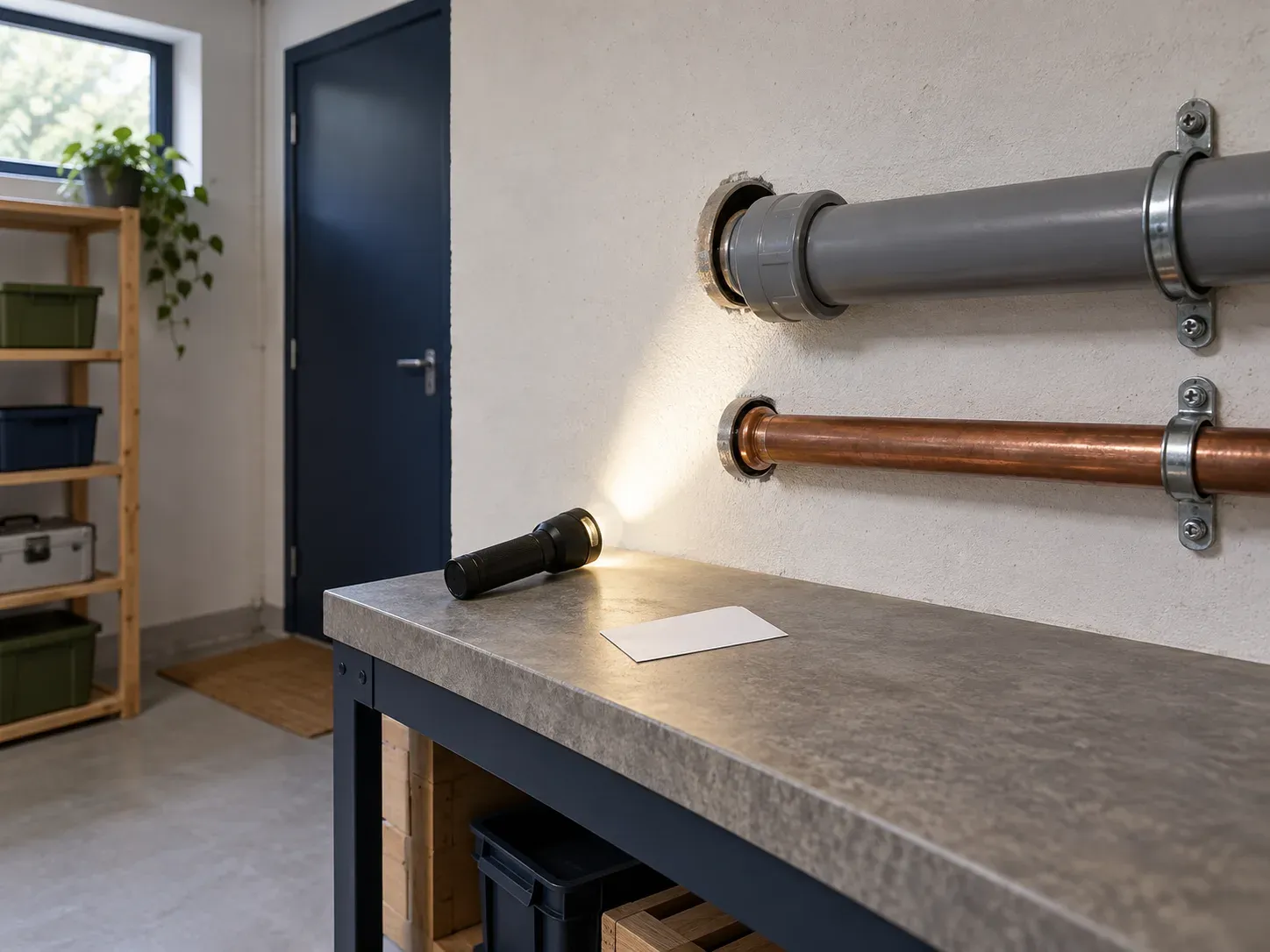 Lampe et éléments de contrôle près de passages techniques propres, sans animal blessé